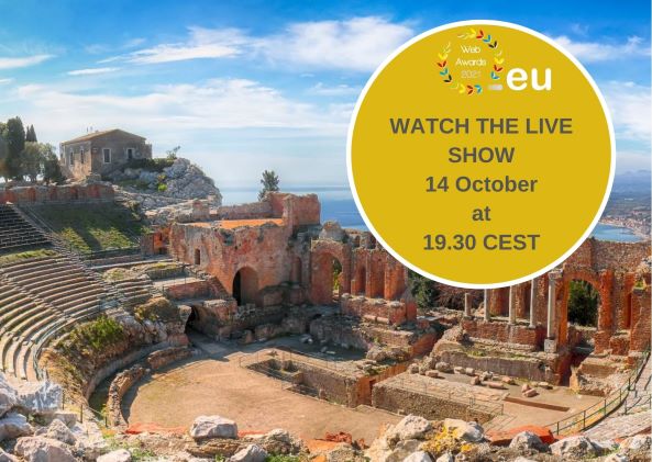 2021 .eu Web Awards gala in the ancient and unique Theatre in Taormina