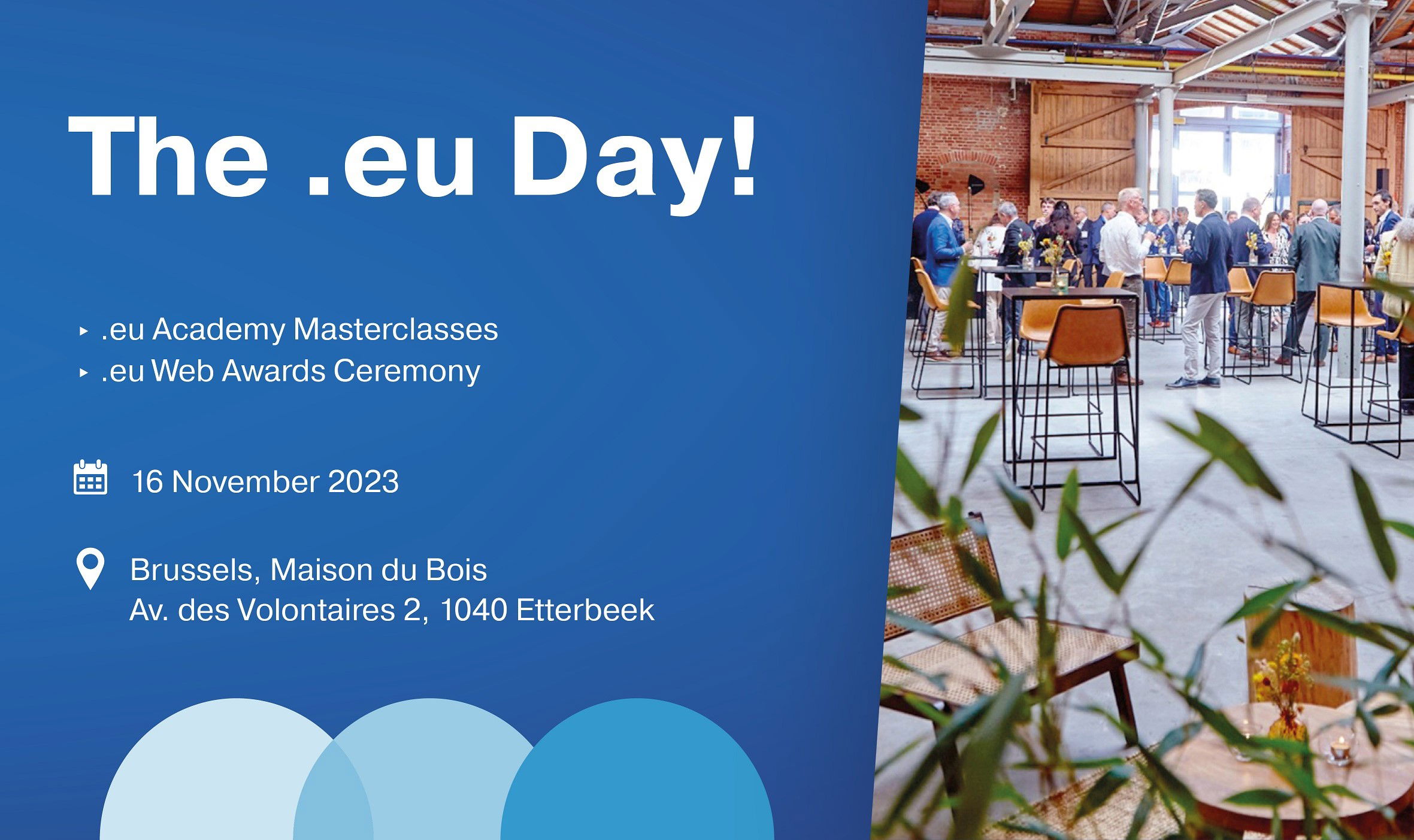 The 2023 .eu Day will be held on 16 November in Brussels!
