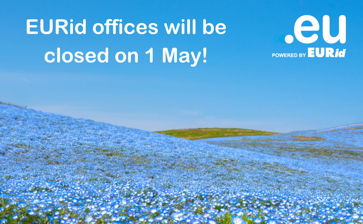 EURid offices closed on Wednesday 1 May
